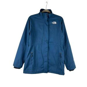 The North Face Women's M TNF Apex Blue Rain Jacket Full Zip Windbreaker